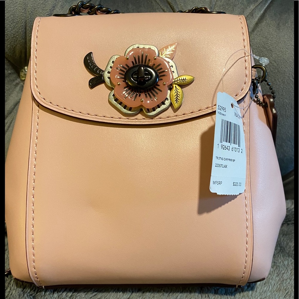 Pink Coach Parker Convertible backpack NWT